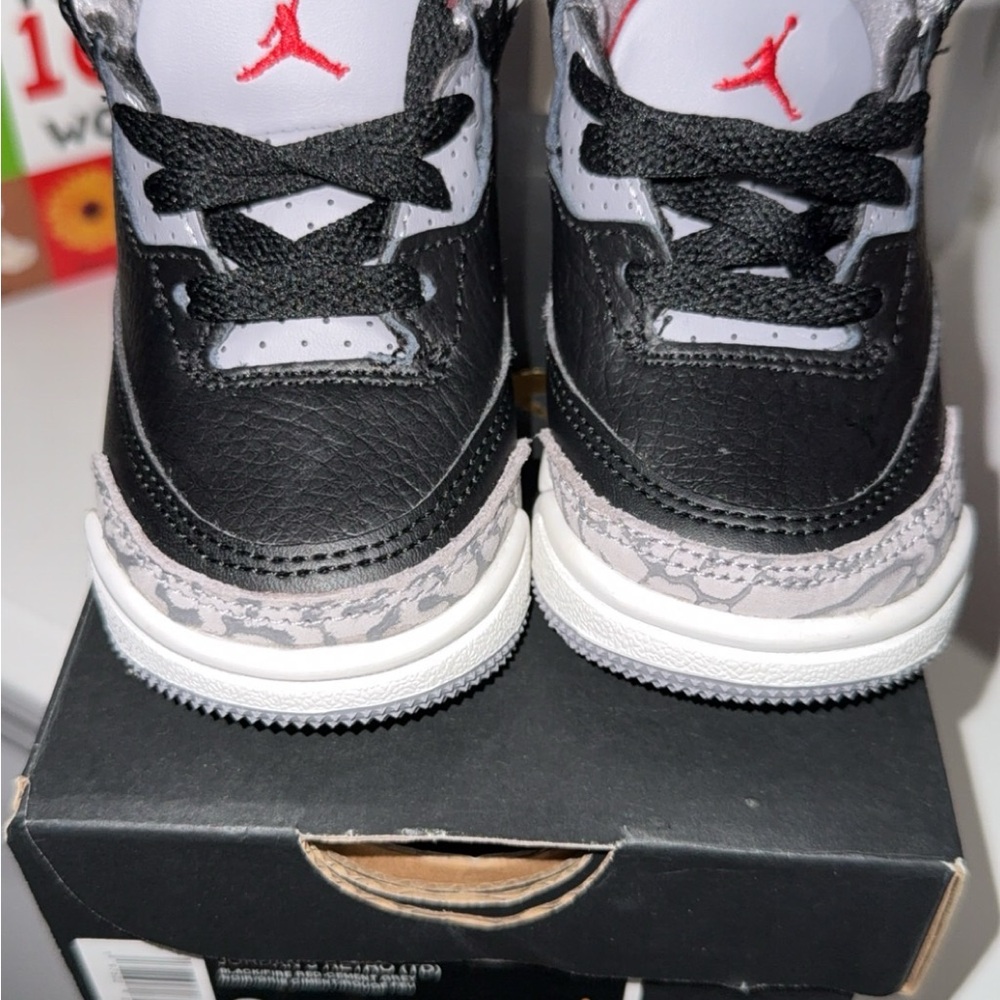 Jordan Kids Black and Red Sneakers